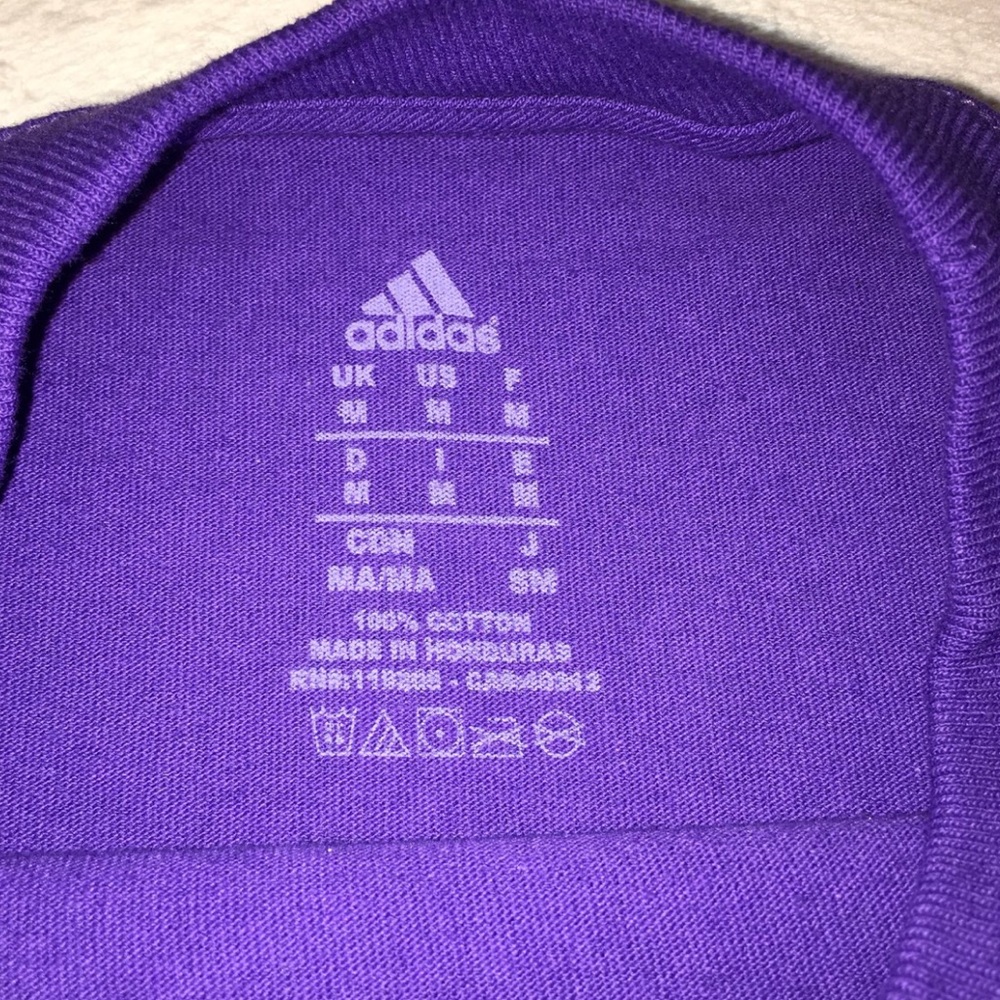 Purple adidas long sleeve top
